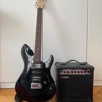 Chitarra con amplificatore