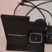 caricatore wireless 3 in 1 nuovo con caricatore