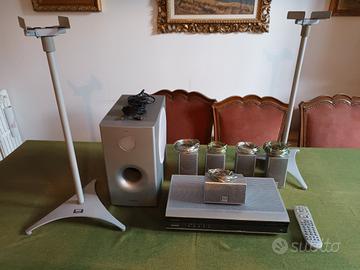 Home Theater Hitachi 5.1 completo con telecomando 
