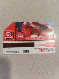 Scheda telefonica vintage usata Ducati 