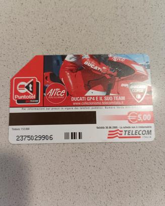 Scheda telefonica vintage usata Ducati 