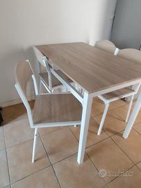 set tavolo con 4 sedie