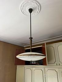 Lampadario vintage a disco vetri Murano