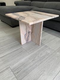 Tavolo da fumo in marmo rosa