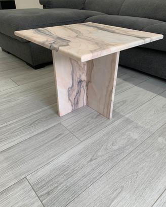 Tavolo da fumo in marmo rosa