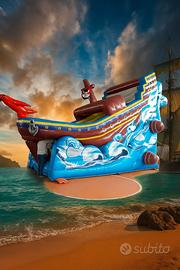 gioco gonfiabile galeone dei pirati