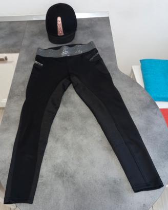 pantaloni equitazione + casco equitazione 