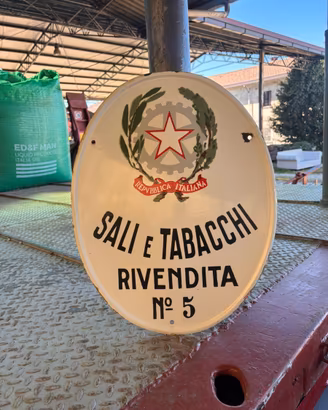 Insegna smaltata sali e tabacchi