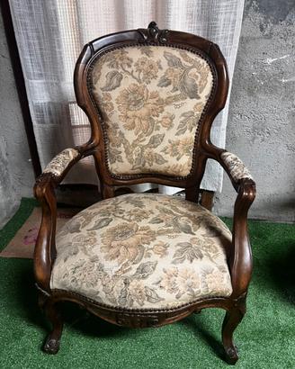 Coppia di poltrone in legno
