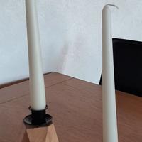 N°2 portacandele taglio diamante