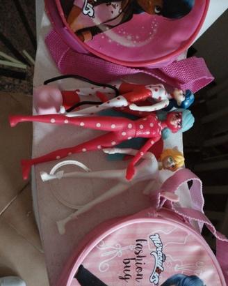 personaggi  Miraculous Lady Bug e borsette