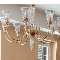 Lampadario in foglia d’oro