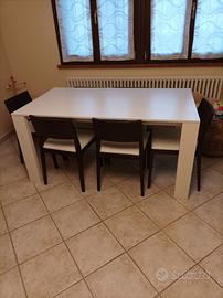 TAVOLO ALLUNGABILE CON 6 SEDIE