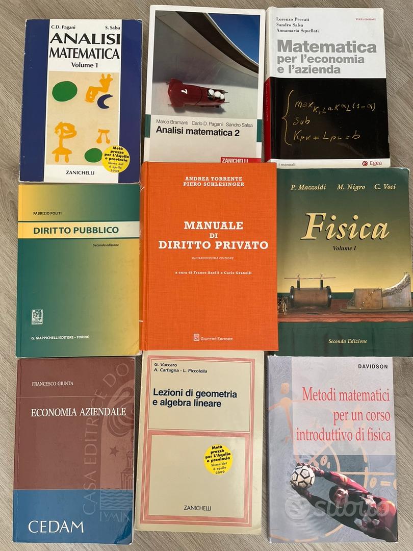 Libri Università Economia - Ingegneria - Libri e Riviste In vendita a L 'Aquila