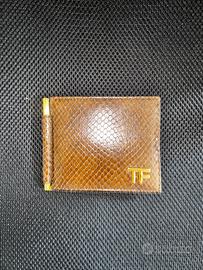 Portafogli in pitone Tom Ford com clip per bancono