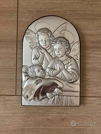 Quadro angeli in argento Pesaresi
