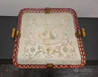 Vassoio in vetro di Ercole Barovier anni 40'