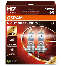 OSRAM NIGHT BREAKER 220, H7, +220% di luminosità