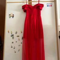 abito rosso lungo