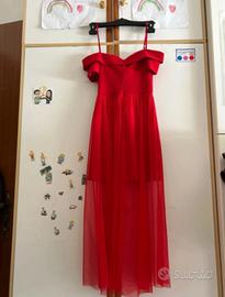 abito rosso lungo