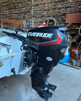 Fuoribordo 25 cv evinrude e-tec barca con fuoribor