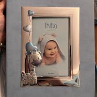 Albun nascita con cornice in argento