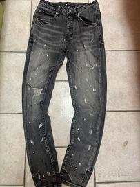 Jeans purple neri tagli 30