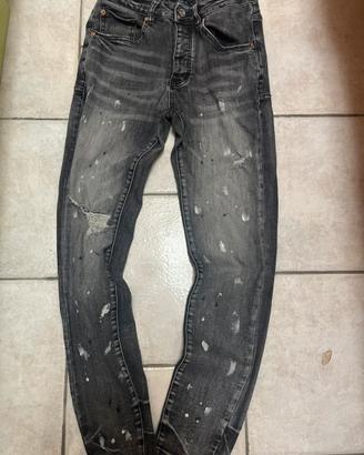 Jeans purple neri tagli 30