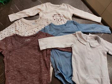 set body per neonato 2-6 mesi