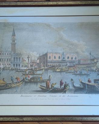 Quadro classico Venezia "Il Bucintoro" con cornice