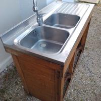 lavello in acciaio cm 120