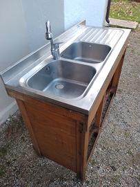 lavello in acciaio cm 120