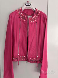 Giubbotto di vera pelle rosa