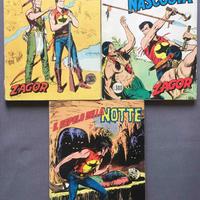 Lotto 3 copie Zagor scritta rossa. Anni 1972-1981