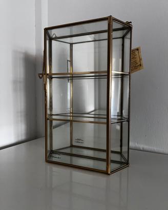 Vetrinetta in vetro e ottine dorato made in Itali