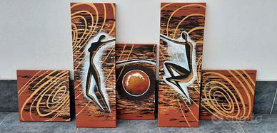 Dipinto su tela -5 tele moderne dell'artista Mique