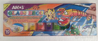 Glass Deco  10 flaconi con accessori set completo