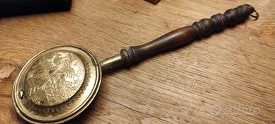 Antico scaldaletto in miniatura francese