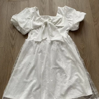 Grazioso vestito bianco da Lolita con fiocco