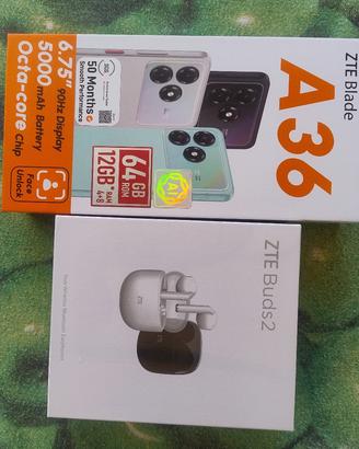 ZTE Blade A36 + Auricolari ZTE Buds 2 Nuovi