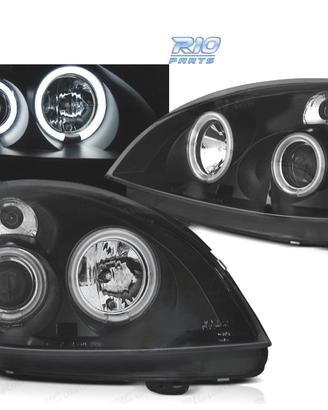 FARI PER RENAULT CLIO II 01-05 ANGEL EYES LED NERI