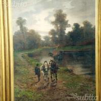 Grande dipinto ad olio di L. Roda