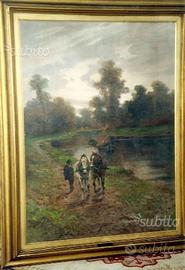 Grande dipinto ad olio di L. Roda