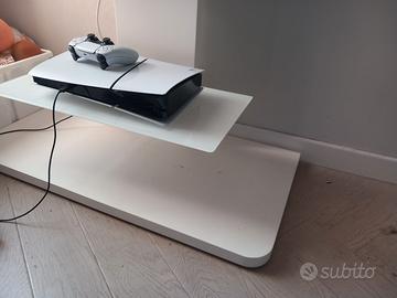 Porta Tv da terra con ruote bianco