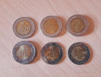100/200/500 lire (Commemorative e San Marino)