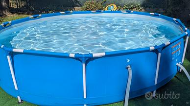 Intex Piscina 366x76 cm + POMPA a SABBIA + Sabbia