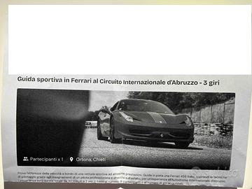Guidare ferrari in pista