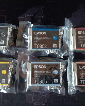 EPSON Multipack 6 cartucce T0807 serie Colibrì
