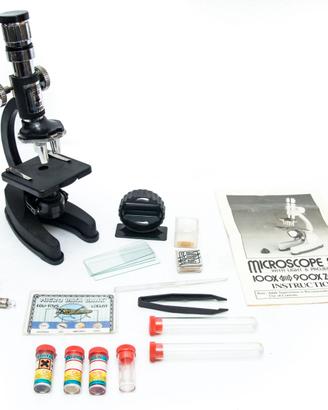 Set microscopio 100x-900x Edu-Toys anni 90