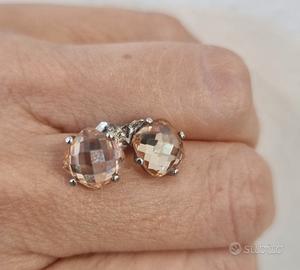 Orecchini in argento con topazio